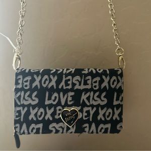 Betsy Cross Bag , Color Black, grey with hints of silver